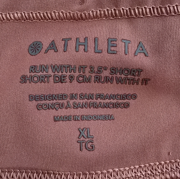 ATHLETA Women's Run With It 3.5" Zip Pocket Athletic Shorts! XL Exellent - Picture 5 of 5